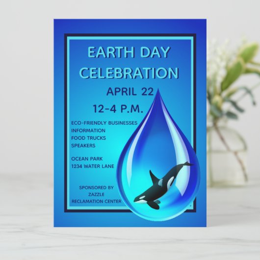 Waterval en orca kaart (Staand voorkant)