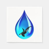 Waterval en orca servet (Voorkant)