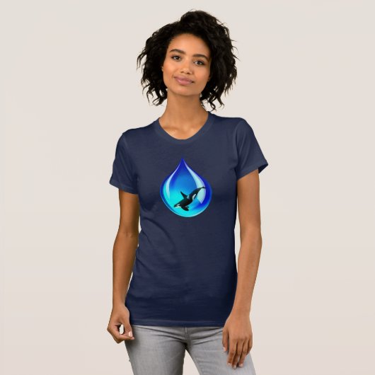 Waterval en orca t-shirt (Voorkant volledig)