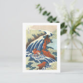 Waterval en Paard, Katsushika Hokusai Briefkaart (Staand voorkant)