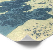 Waterval en Paard, Katsushika Hokusai Poster (Hoek)