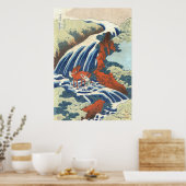 Waterval en Paard, Katsushika Hokusai Poster (Keuken)