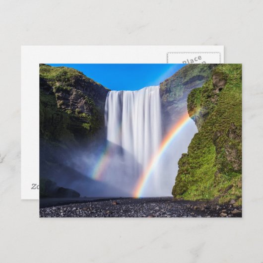 Waterval en regenboog briefkaart (Voorkant / Achterkant)