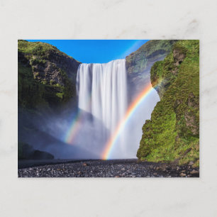 Waterval en regenboog briefkaart