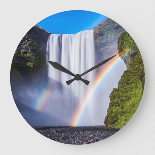 Waterval en regenboog grote klok (Voorkant)