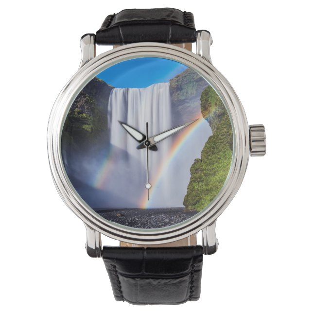 Waterval en regenboog horloge (Voorkant)