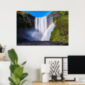 Waterval en regenboog poster (Thuiskantoor)