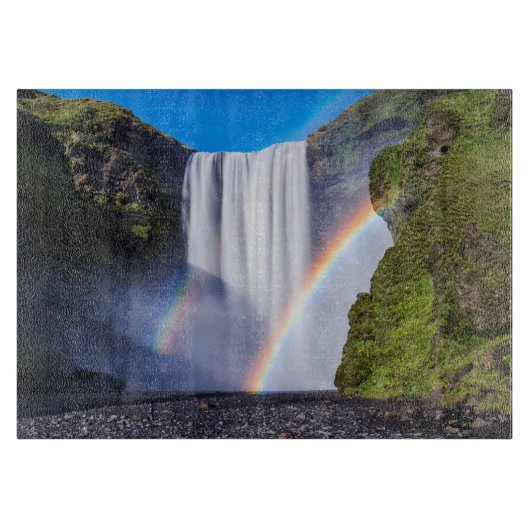 Waterval en regenboog snijplank (Voorkant)