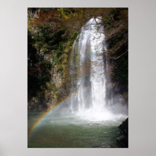 Waterval en regenboogPoster Poster