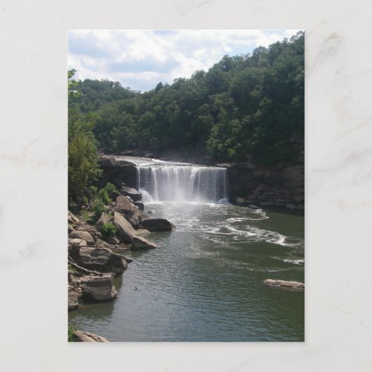 Waterval en rivier briefkaart (Voorkant)
