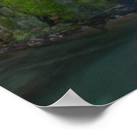 Waterval- en Rocks Poster-papier (matte) Poster (Hoek)