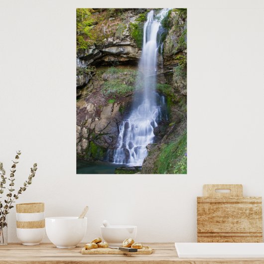 Waterval- en Rocks Poster-papier (matte) Poster (Keuken)