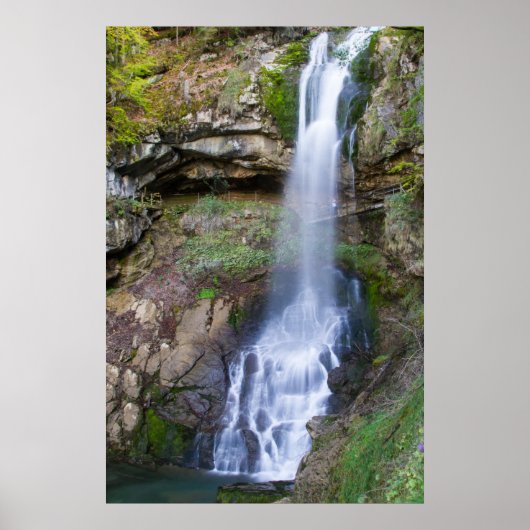 Waterval- en Rocks Poster-papier (matte) Poster (Voorkant)