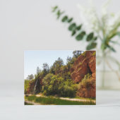 Waterval en Trail, Hot Springs, South Dakota Briefkaart (Staand voorkant)