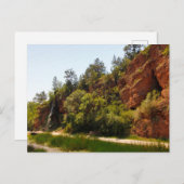 Waterval en Trail, Hot Springs, South Dakota Briefkaart (Voorkant / Achterkant)