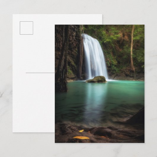 Waterval | Erawan Waterfall, Thailand Briefkaart (Voorkant / Achterkant)