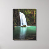 Waterval | Erawan Waterfall, Thailand Canvas Afdruk (Voorkant)