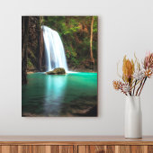 Waterval | Erawan Waterfall, Thailand Canvas Afdruk