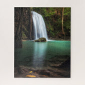 Waterval | Erawan Waterfall, Thailand Legpuzzel (Verticaal)
