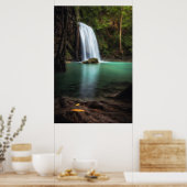 Waterval | Erawan Waterfall, Thailand Poster (Keuken)