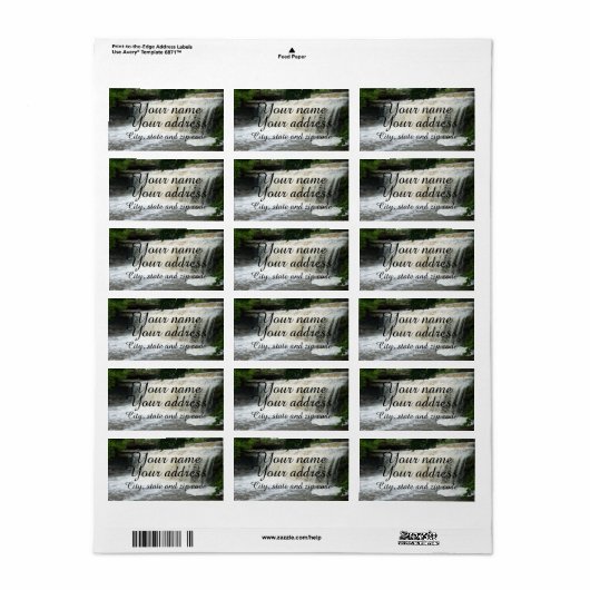 Waterval Etiket (Full Sheet)