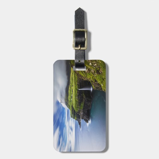 Waterval | Faeröer, Denemarken Bagagelabel (Voorkant verticaal)