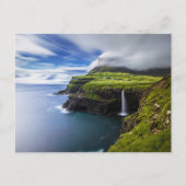 Waterval | Faeröer, Denemarken Briefkaart (Voorkant)