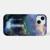 Waterval Fantasie Wereld iPhone 15 Case (Achterkant horizontaal)