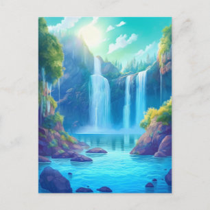 Waterval Fantasy Enchanted Landscape Briefkaart