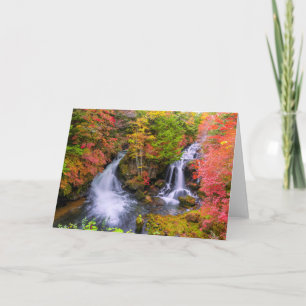 Waterval Faucet Waterfall Nikko Japan Herfst Kaart
