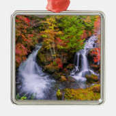 Waterval | Faucet Waterfall Nikko Japan Herfst Metalen Ornament (Voorkant)