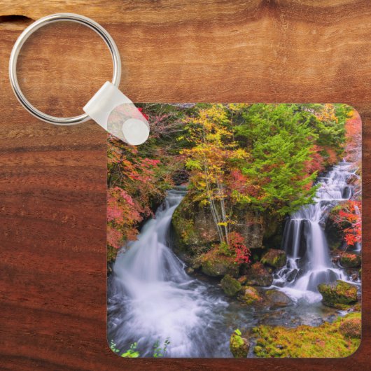 Waterval | Faucet Waterfall Nikko Japan Herfst Sleutelhanger (Voorkant)