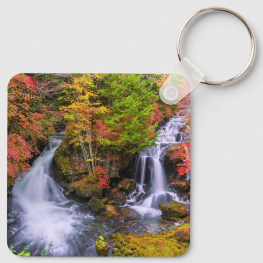 Waterval | Faucet Waterfall Nikko Japan Herfst Sleutelhanger (Achterkant)