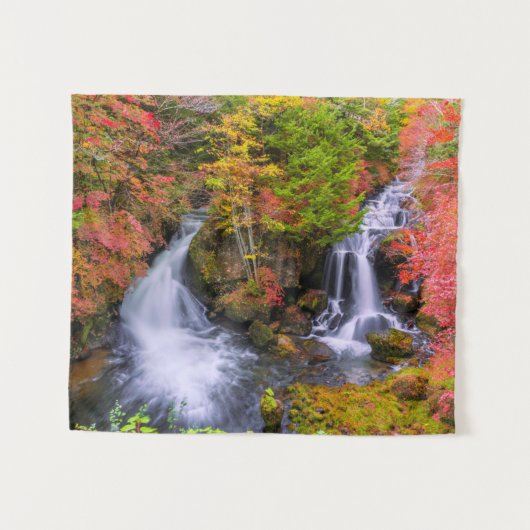 Waterval | Faucet Waterfall Nikko Japan Herfst Wandkleed (Voorkant (horizontaal))