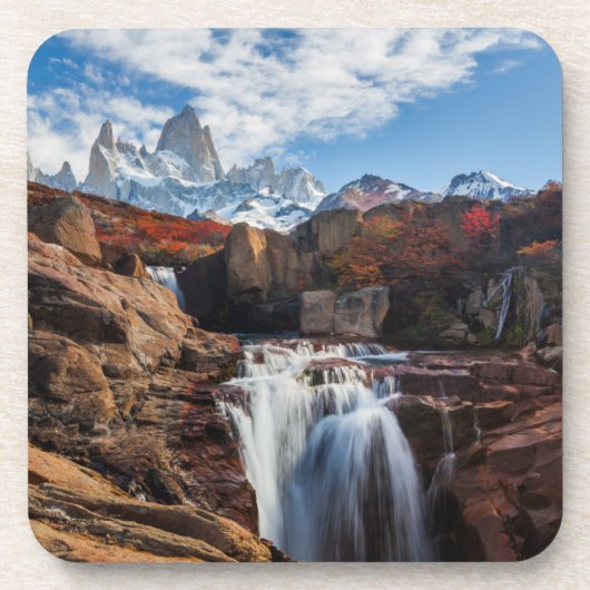 Waterval | Fitz Roy Mountain, Argentinië Bier Onderzetter (Voorkant)