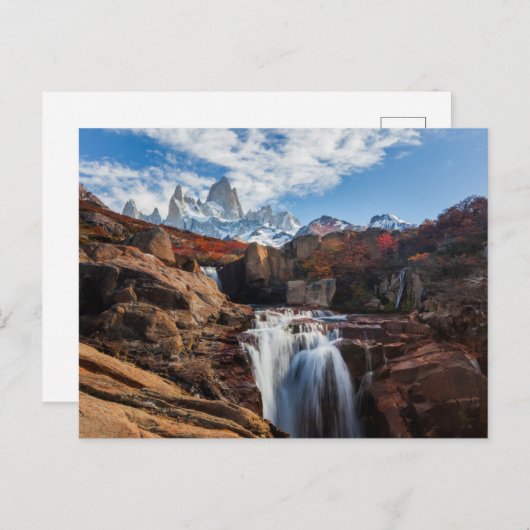 Waterval | Fitz Roy Mountain, Argentinië Briefkaart (Voorkant / Achterkant)