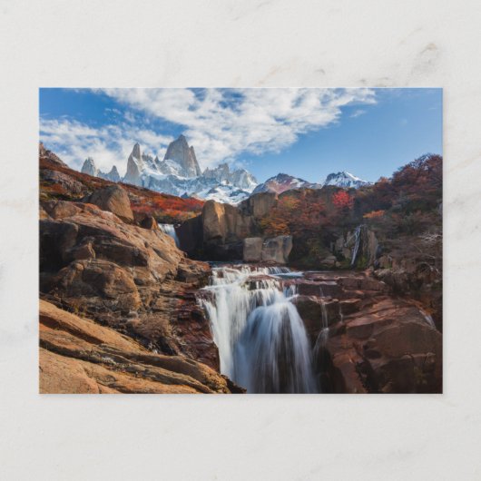 Waterval | Fitz Roy Mountain, Argentinië Briefkaart (Voorkant)