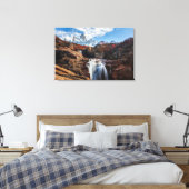 Waterval | Fitz Roy Mountain, Argentinië Canvas Afdruk (Insitu (Slaapkamer))
