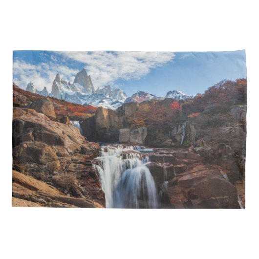 Waterval | Fitz Roy Mountain, Argentinië Kussensloop (Achterkant)