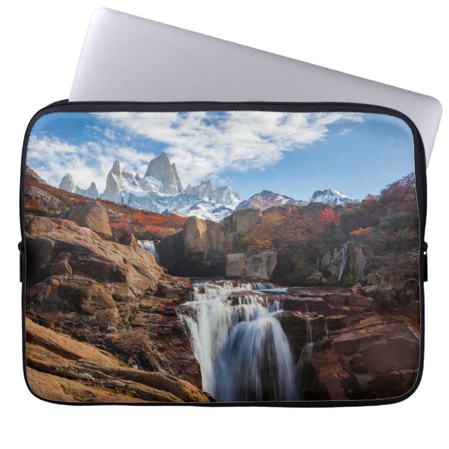 Waterval | Fitz Roy Mountain, Argentinië Laptop Sleeve (Voorkant)