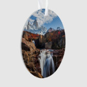 Waterval | Fitz Roy Mountain, Argentinië Ornament (voorkant)