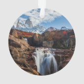 Waterval | Fitz Roy Mountain, Argentinië Ornament (achterkant)