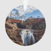 Waterval | Fitz Roy Mountain, Argentinië Ornament (voorkant)