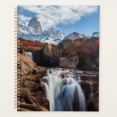 Waterval | Fitz Roy Mountain, Argentinië Planner (Voorkant)