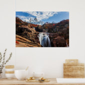 Waterval | Fitz Roy Mountain, Argentinië Poster (Keuken)