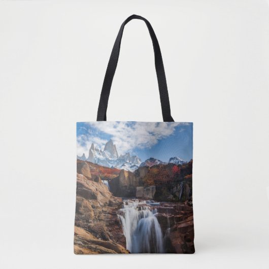 Waterval | Fitz Roy Mountain, Argentinië Tote Bag (Voorkant)