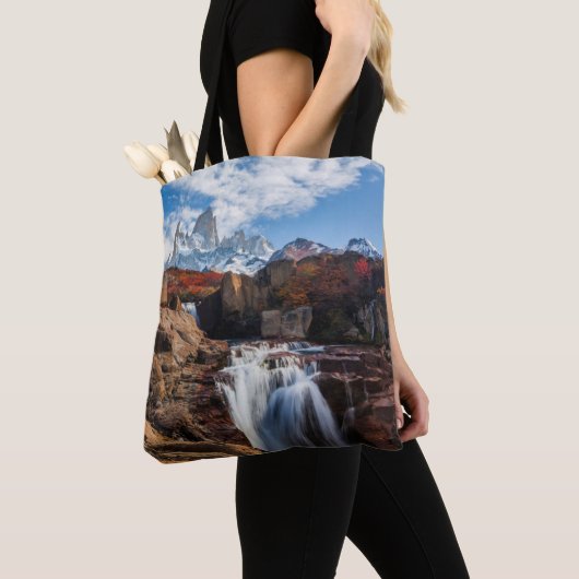 Waterval | Fitz Roy Mountain, Argentinië Tote Bag (Dichtbij)