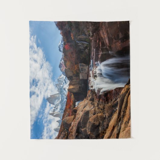 Waterval | Fitz Roy Mountain, Argentinië Wandkleed (Voorkant)