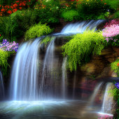 Waterval & Flowers Jigzaag Puzzle Legpuzzel