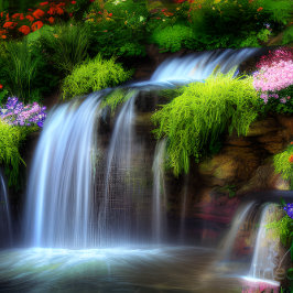 Waterval & Flowers Jigzaag Puzzle Legpuzzel